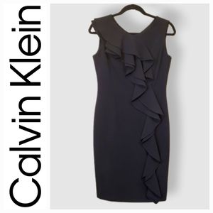 Calvin Klein | Ruffle Front Sheath Dress